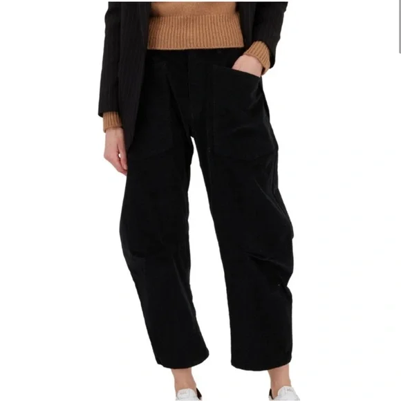 Nili Lotan Barrel Pants Black Corduroy size 12 - Picture 5 of 6